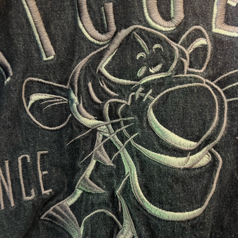 Disney Store Tigger Testing The Limits Of Gravity XL Denim Shirt